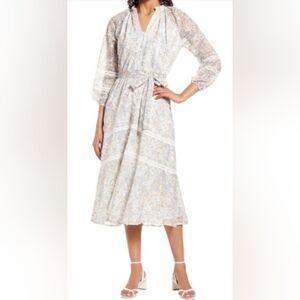 NWT Adelyn Rae Ditzy Floral Buttoned Midi Dress